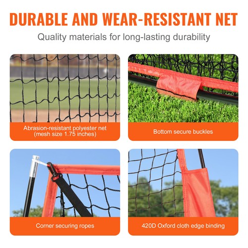 VEVOR 5x5 ft Baseball Softball Practice Net Hitting Batting Multiple Accessories - Picture 4 of 12