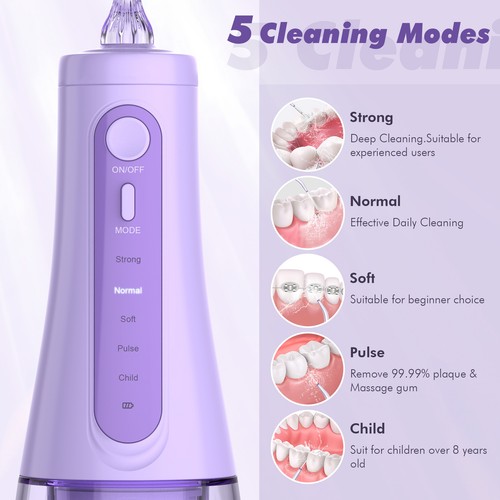 Electric Water Jet Pick Dental Flosser Oral Irrigator Teeth Tooth Wash Cleaning - Picture 3 of 11