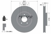 Textar 2X Bremsscheiben Vorne BelüFtet Beschichtet FüR KIA Sorento III Hyundai