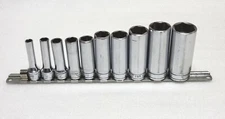 LOT OF 10 Snap On SFS081 (1/4") TO SFS231 (7/8") 3/8" drive 6 point deep socket 