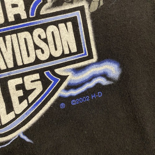 Vintage Herren 2XL Harley T-Shirt Snake 00s Y2K Bradenton Lighting Bolts - Bild 3 von 9