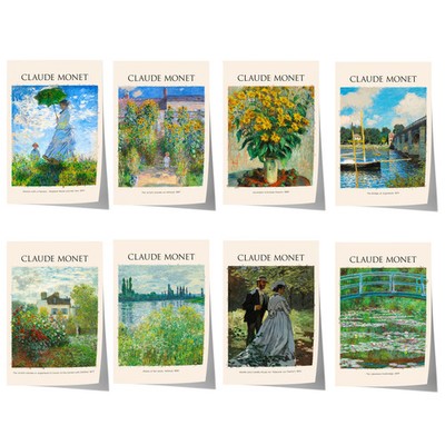 Claude Monet Kunst Poster Impressionistische Gärten Seine Landschaften Blumen