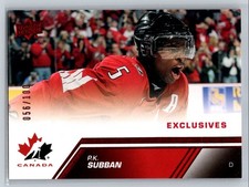 2013-14 Upper Deck Team Canada Exclusive Red P.K. Subban 056/100 Canada #168