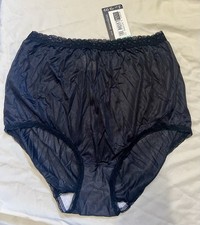 VINTAGE SEARS THE DOESN T PANTY SEAMLESS BRIEF sz 8 Nylon Lace Trim Underwear