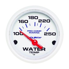Auto Meter 2-1/16 Water Temp Gauge 100-250F W...