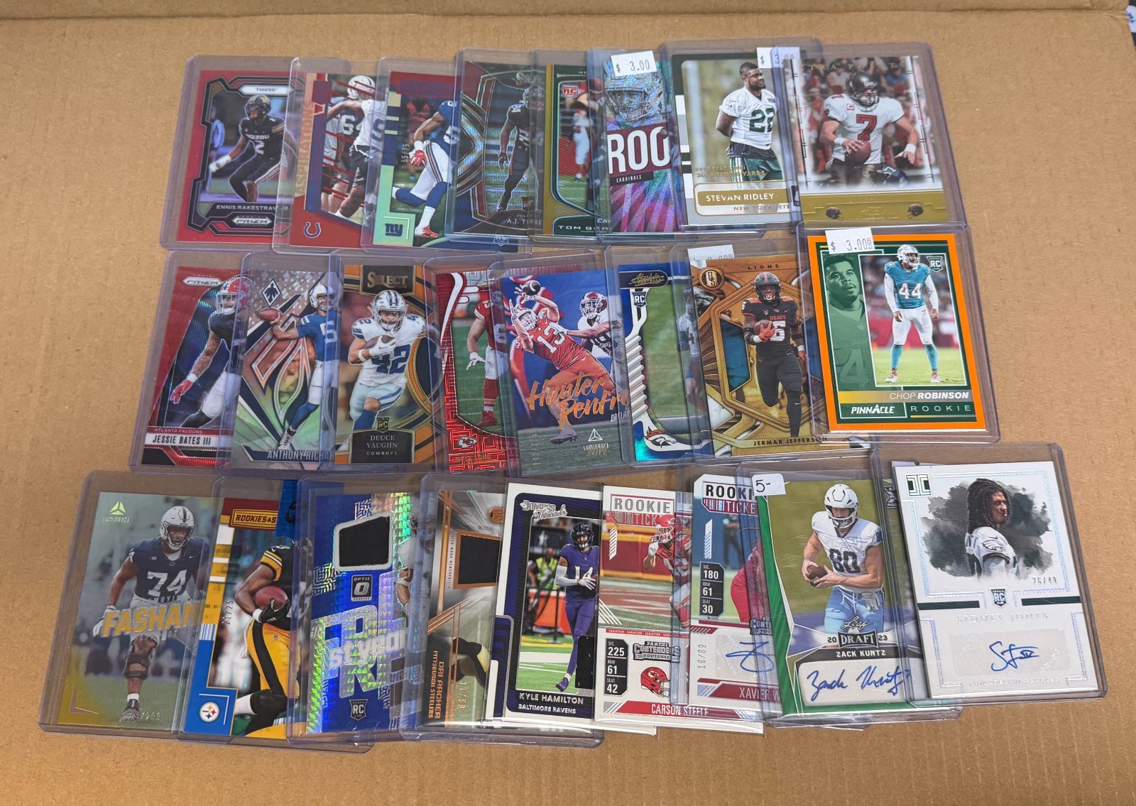 25 Card Lot NFL Football Auto Patch Relic RC #d Autographs Numbered Cards Only view 1