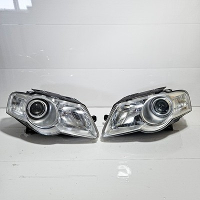 Volkswagen Passat B6 05-10 Headlights Pair - Refurbished Lenses, Great Condition