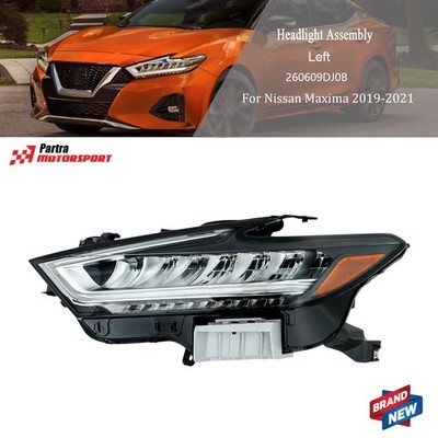 For Nissan Maxima 2019 2020 2021 LED LH/Driver Headlight Headlamps Clear Lens