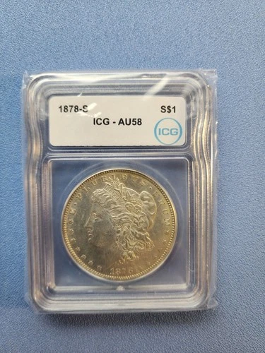 1878-S Morgan Silver Dollar $1 ICG AU58