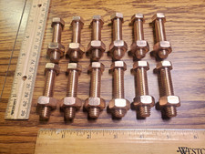 PARTIA 12, 7/16 - 14 x 2" Miedziana śruba z łbem sześciokątnym z nakrętkami Niemagnetyczna PATRZ ZDJĘCIE