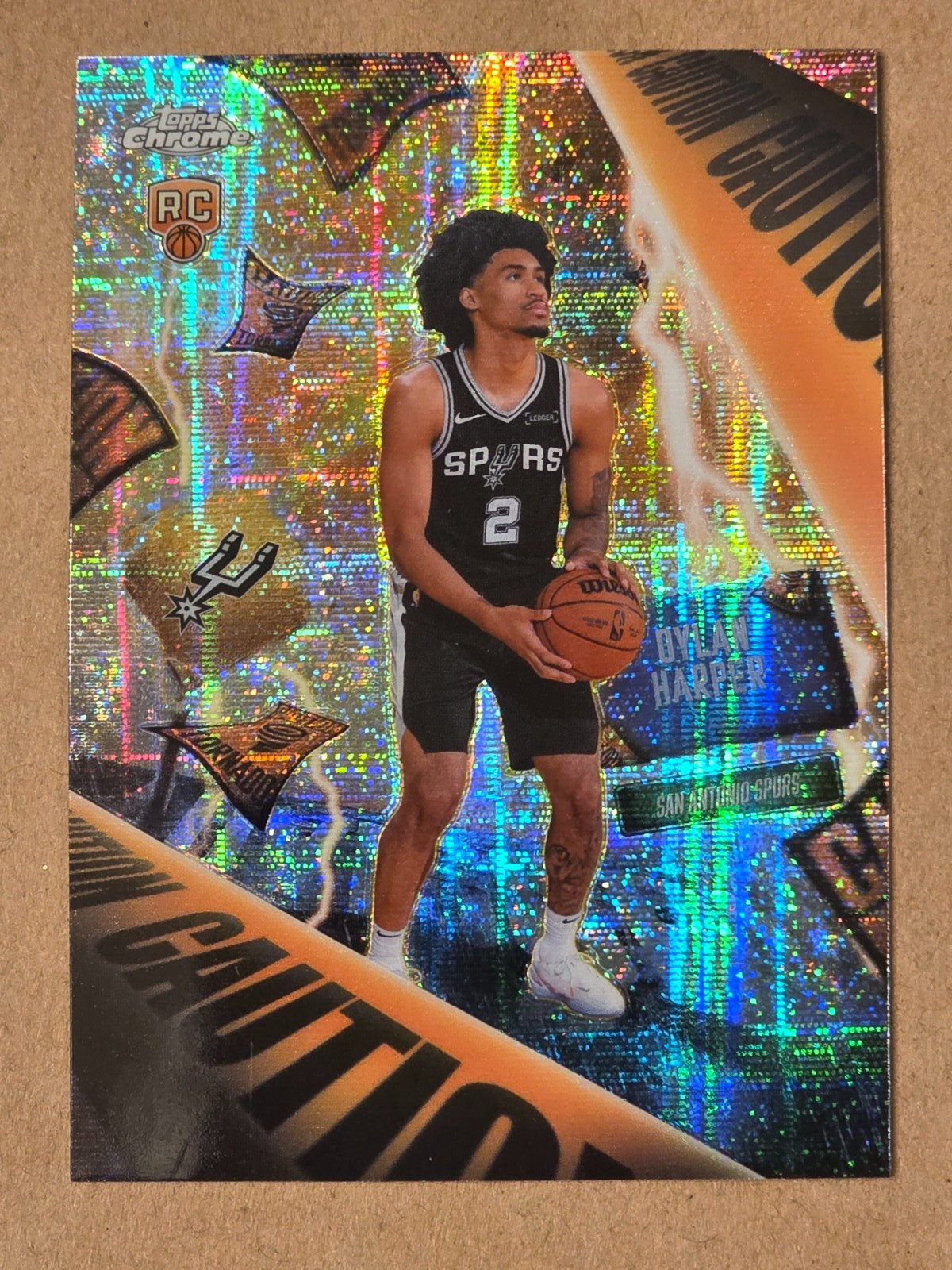 2025-26 Topps Chrome DYLAN HARPER Advisory SSP Insert REFRACTOR Spurs RC #AD-2