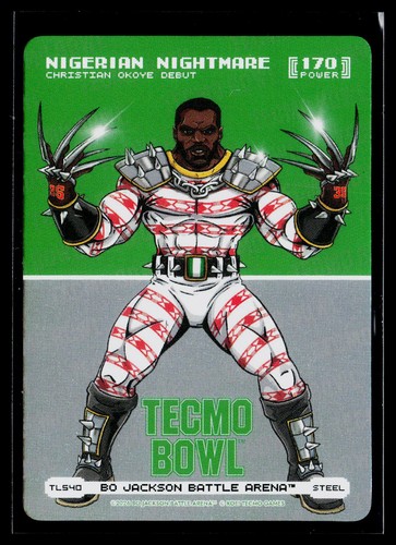 Bo Jackson Battle Arena Tecmo Bowl #170 Nigerian Nightmare Tecmo Bowl Logofoil