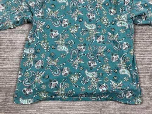 Top Kim Rogers Mujer 2X Verde Manga 3/4 Algodón Curvilíneo Informal - Imagen 9 de 11