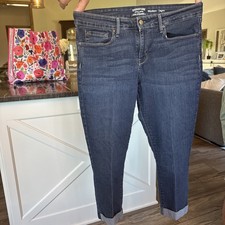 Signature By Levi Strauss Modern Capri Pants Womens 12 Blue Denim