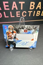 2020 Panini Origins - Rookie Jumbo Patch Autographs Tee Higgins #110 Blue /49...