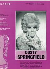 Talk of the town restaurant magazine hand signed Dusty Springfield