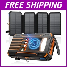 High-Efficiency Solar Charger Power Bank - 48000mAh Wireless