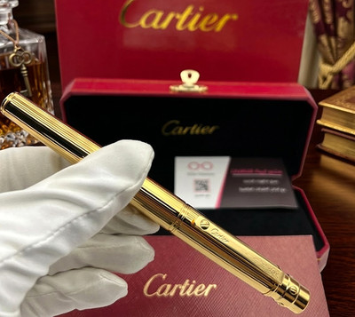 Cartier Santos Rollerball Pen Gold Finish Luxury Writing Gift - New Box 2026