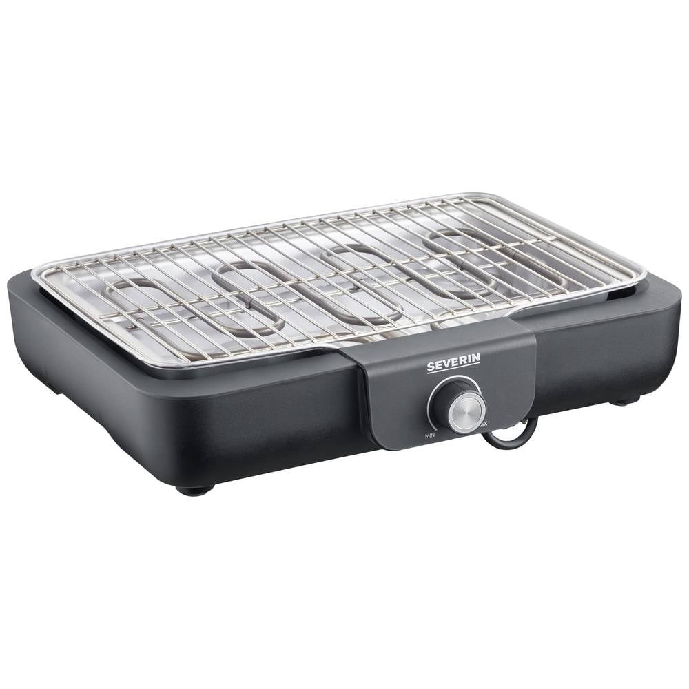 Barbecue de table Severin PG 8554 gril électrique filaire noir avec thermostat réglable