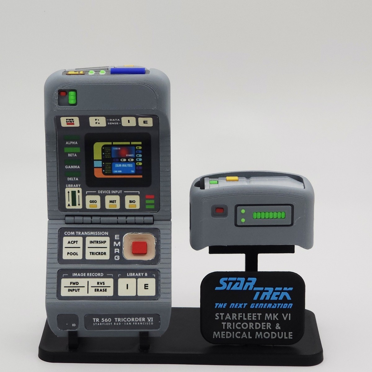Star Trek TNG Mk VI Medical Tricorder Prop Replica Dr Crusher