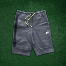 Nike Sportswear Men's (Gray/Volt) Tech Fleece Shorts 628984-037