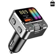 54W Bluetooth 5.3 Car Adapter Charger 4-Port FM Transmitter LED