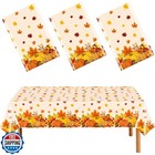 FUULOXE Fall Disposable Tablecloth Autumn Theme Plastic Table Cover Pumpkin M