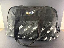 Borsone/borsone palestra Puma bianco e nero con logo e tracolla - Ottime condizioni