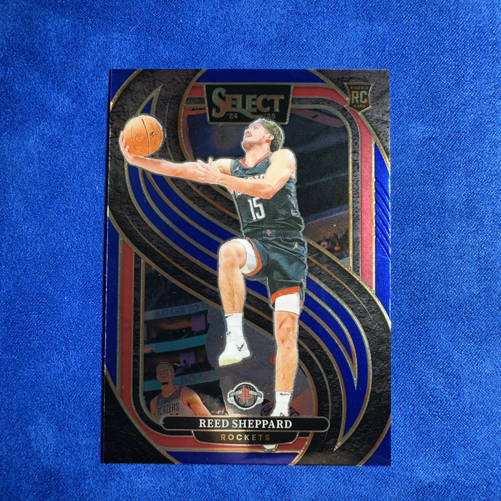 2024-25 Panini Select #181 Reed Sheppard Premier Level Blue Prizm (RC)