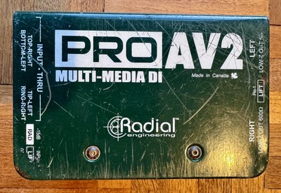 Radial Engineering Pro-AV2 Passive DI-Box Multi Media 2 Kanal DI-Multieingang