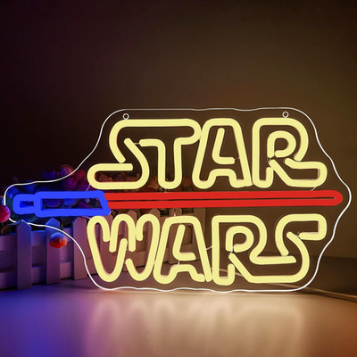 16''x9'' Star Wars LED Neon Sign With Dimmer USB Powered Light Lamp Decor VL