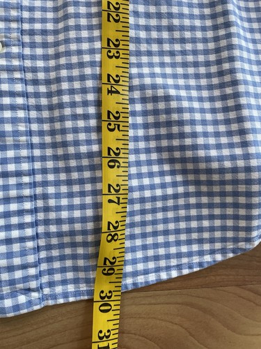 Ralph Lauren camicia manica lunga abbottonata uomo blu navy quadri classica tg-L - Foto 13 di 16