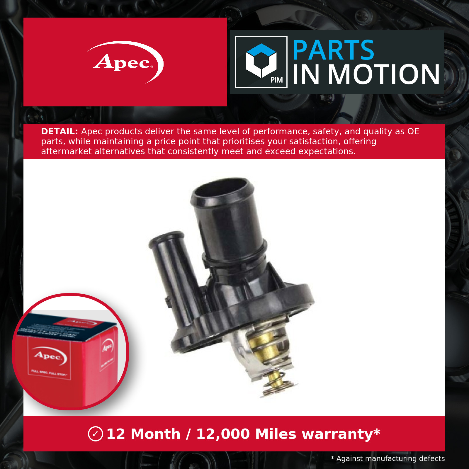 Coolant Thermostat ATH1199 Apec 1235840 1312126 1351105 1476205 1505640 Quality