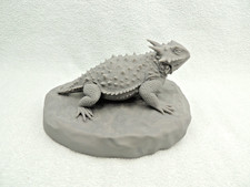 Large Horned Lizard "Horny Toad" 3D Printed  Grey PLA Nice Detail