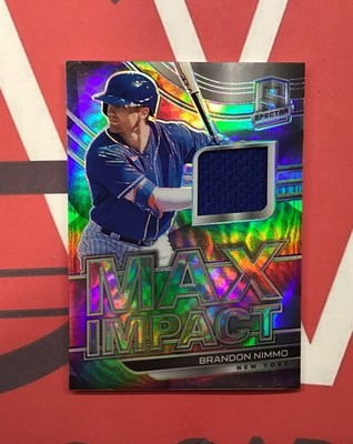 Brandon Nimmo 2021 Spectra Max Impact Patch Hyper New York Mets
