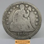 1858 Seated Liberty  Silver Dime - #C48949NQ