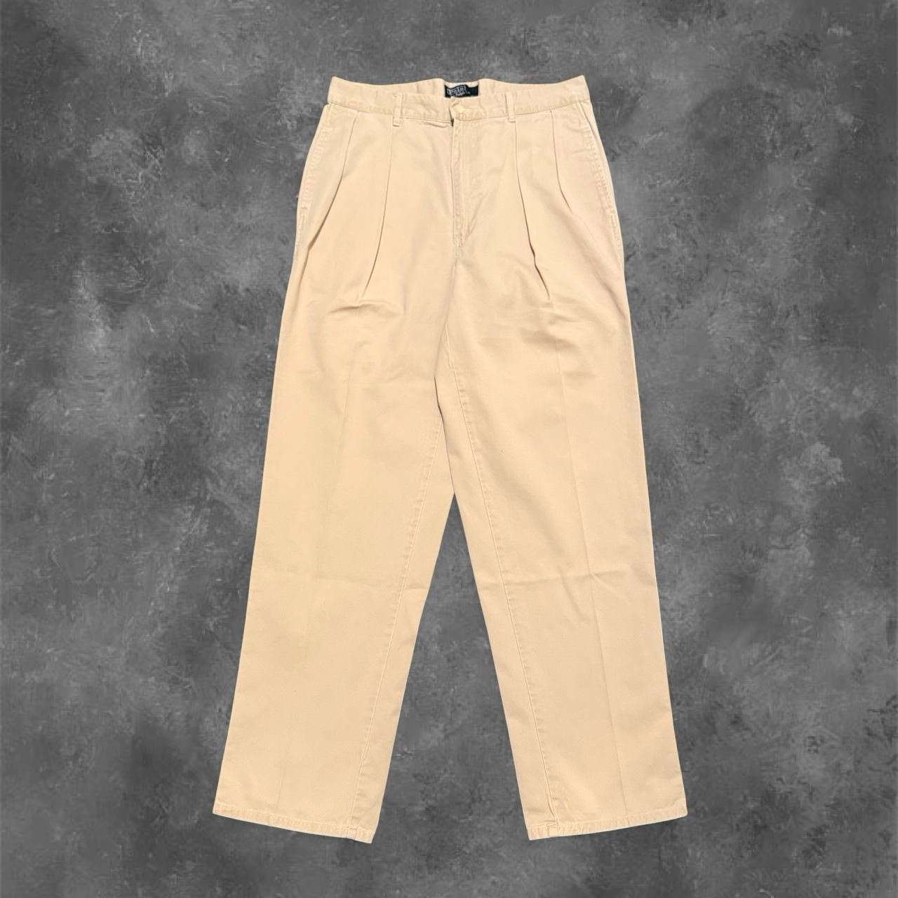 Vintage Polo Ralph Lauren Pants Mens 33x32 Khaki Polo Chino Pleated