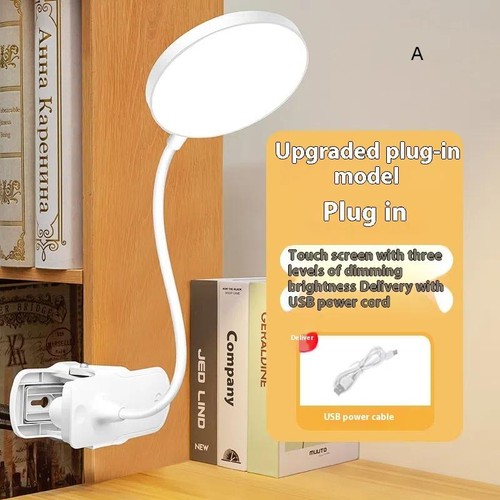 Led Table Lamp USB Rechargeable Night Light With Folding Clamp Eye Protection GS - Zdjęcie 13 z 15