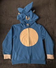 Sonic the Hedgehog Kids Hoodie Sweatshirt Sz M Zip Up