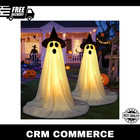 Large Halloween Ghost Decorations Outdoor: 2 Packs 5Ft Tall Light up Ghost Decor