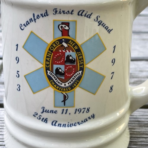 25th Anniversary Cranford First Aid Squad 1978 Mug 1953-1978 Commemorative Stein - Picture 2 of 10