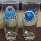 2 VTG Bud Light Republic Of California 16 Oz Etched Glass Tumblers — photo 1