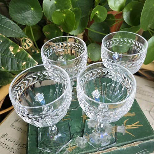 Vintage Villeroy & Boch Miss Desiree Wine Glass / Water Goblet X 4 Large 16.5 Cm - Picture 3 of 21