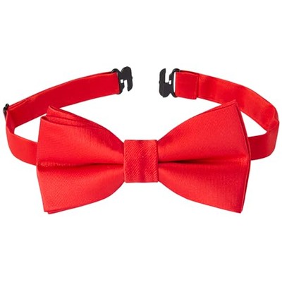  Bow Ties for Boys Pre Tied Toddler Bow Tie Adjustable Kids One Size A-red