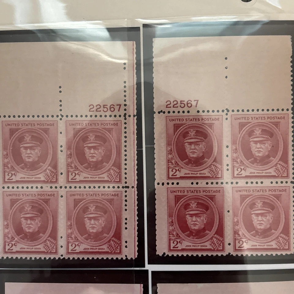 US Stamps Scott# 880 2c plate blk 1940 John Philip Sousa Famous Americans M/NH - Image 3 of 4