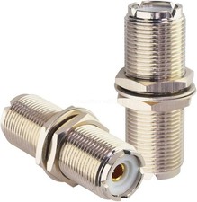 SO239 UHF Female to Female Bulkhead Coax Adapter Low Loss PL259 RF Connector 1/2