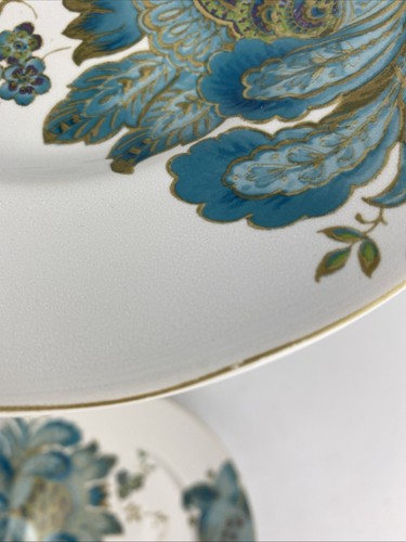 222 Fifth PTS International Eliza Teal Salad Plates 8 3/4” (set of 3) - Picture 11 of 11