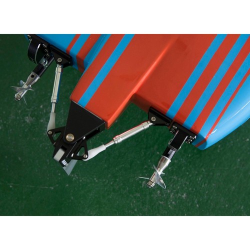 100KM/H RC Racing Boat DTRC E33 Fiber Glass Electric Speedboat Model Dual Motor - Picture 6 of 7
