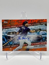 2025 TOPPS ALL STAR EVAN LONGORIA 19/25 ORANGE CLASSIC SWINGS AUTO CSA-EL RAYS