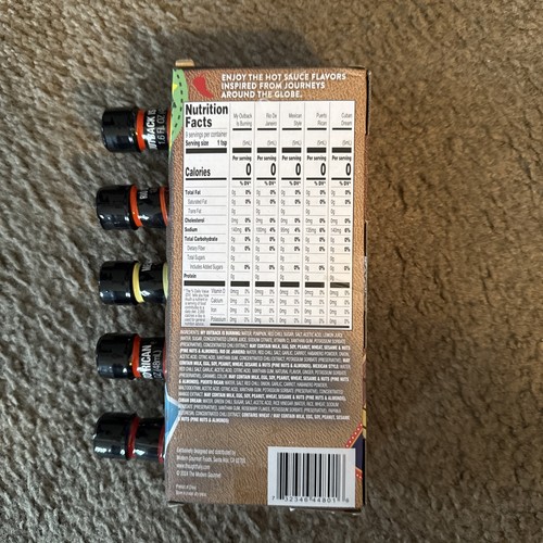 Modern Gourmet Hot Sauce To Go Gift Box  5 Different Flavors 8 Oz/240 Ml NEW - Picture 2 of 2